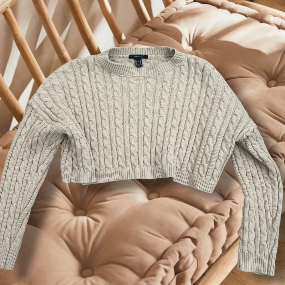 cream knit sweater